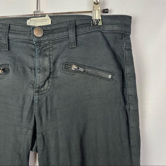 Current/Elliott The Soho Zip Stiletto Black Coated Skinny Jeans 29 $248 - Picture 4 of 4